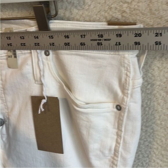 Madewell High‎ Rise Skinny Jeans Step Hem Womens Size 35 Petite White - Picture 12 of 12